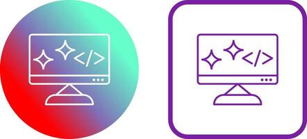 Unique Clean Code Icon Design vector