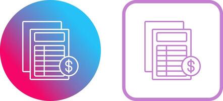 Invoice Icon Design vector
