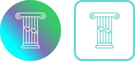 Broken Pillar Icon Design vector