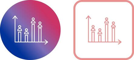 Candidate Graph Icon Design vector