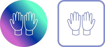 Gardening Gloves Icon Design vector