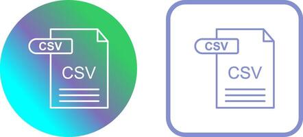 CSV Icon Design vector