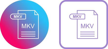 MKV Icon Design vector