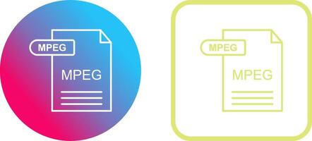 MPEG Icon Design vector