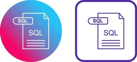 SQL Icon Design vector