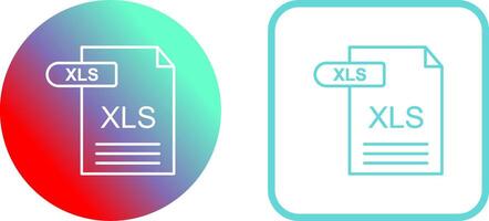 XLS Icon Design vector