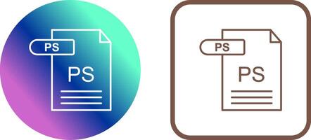 PS Icon Design vector