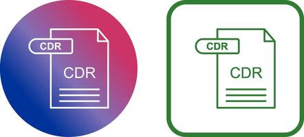 CDR Icon Design vector