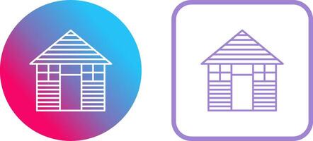 Wood Cabin Icon Design vector