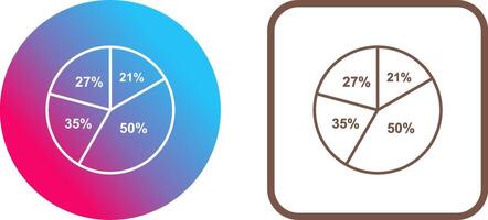 Pie Chart Icon Design vector