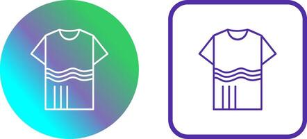 T Shirt with lines Icon Design vector