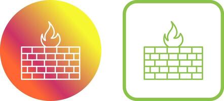 Firewall Icon Design vector