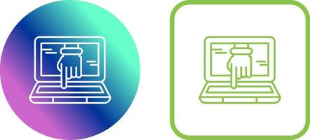 Computer Hacking Icon Design vector