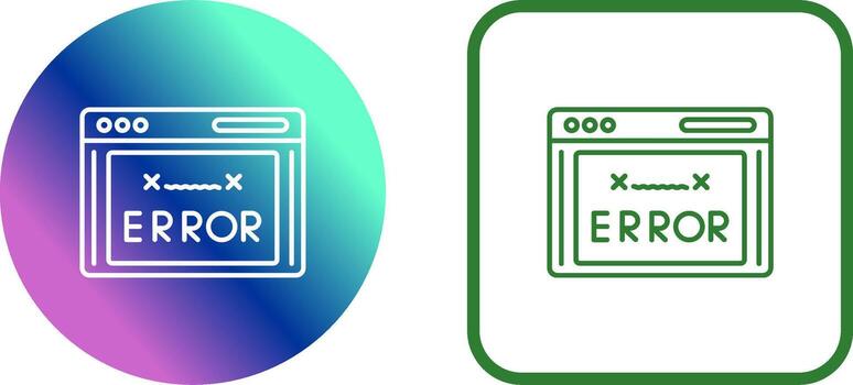 Error Code Icon Design vector