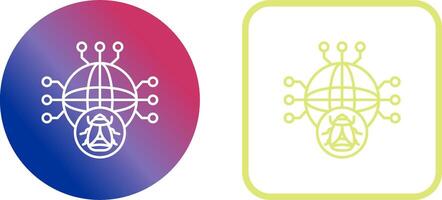 Global Malware Icon Design vector