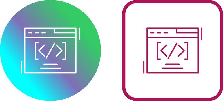 Web Coding Icon Design vector