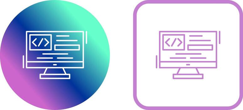 diseño de icono de codificación vector