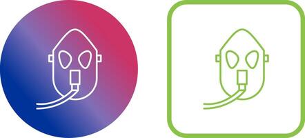 Unique Oxygen Mask Icon Design vector