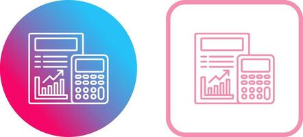 Calculating Icon Design vector