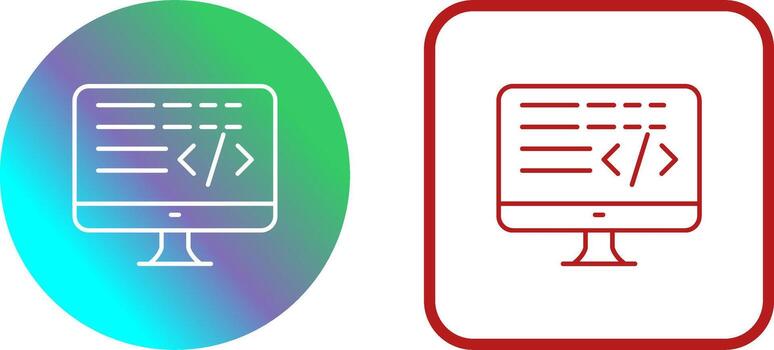 diseño de icono de codificación vector