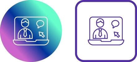Online Interview Icon Design vector