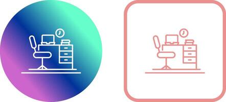 Office Desk Icon Design vector