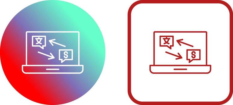 traductor icono diseño vector