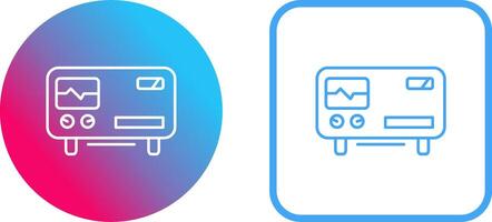 Oscillscope Icon Design vector