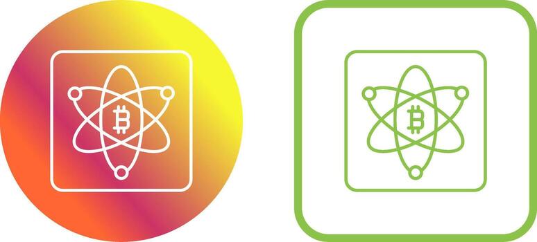 Bitcoin Science Icon Design vector