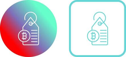 Bitcoin Label Tag Icon Design vector