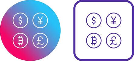 Currency Symbols Icon Design vector