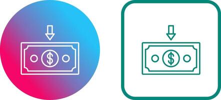 Money Down Icon Design vector