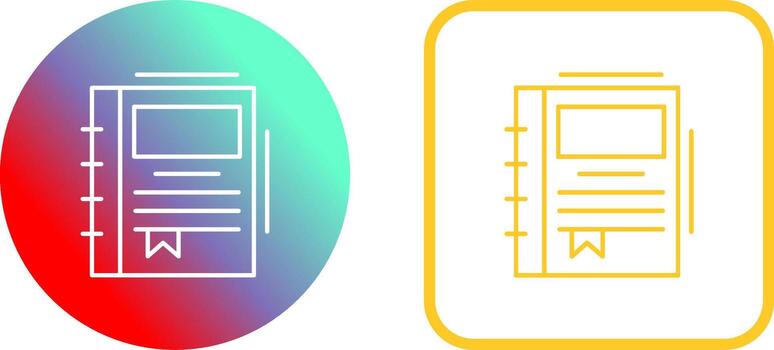 Spring Notebook Icon Design vector