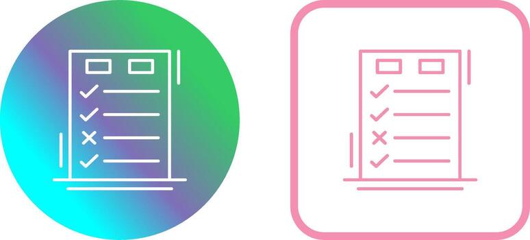 Today to Done CheckList Icon Design vector