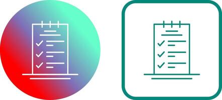 Booking CheckList Icon Design vector