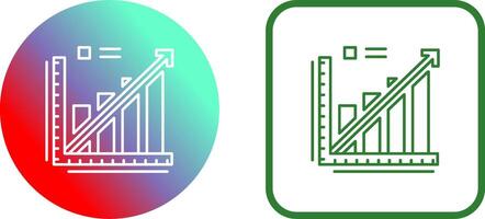 Line Graph Icon Design vector