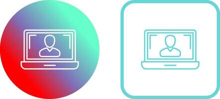 Online Lesson Icon Design vector