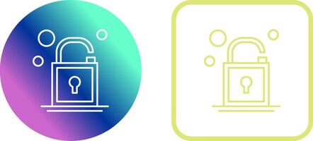 Open Lock Icon Design vector