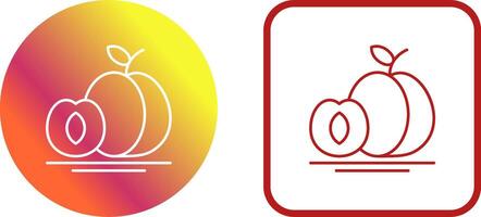Apricot Icon Design vector