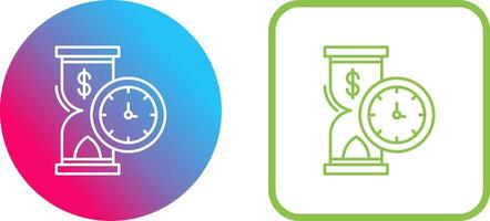 el tiempo es dinero icono de diseño vector