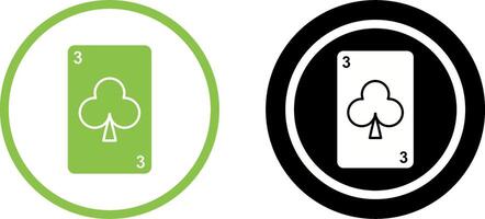 Clubs Card Icon Design vector