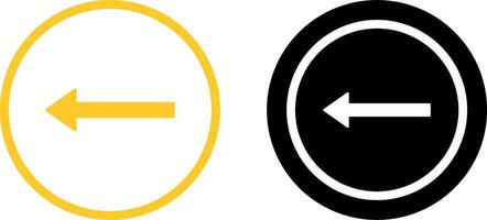 Unique Left Arrow Icon Design vector