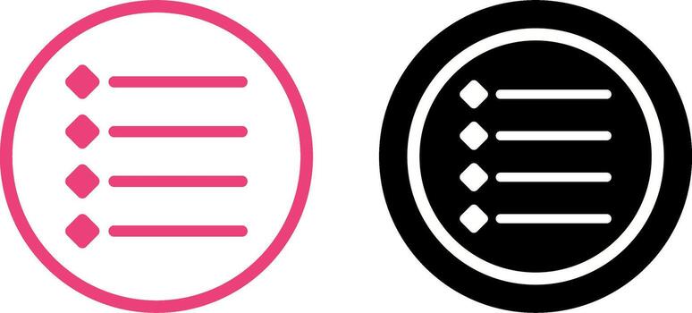 Unique Bulleted list Icon Design vector