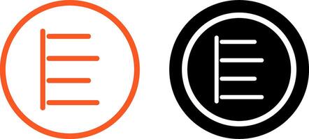 Unique Left Align Icon Design vector