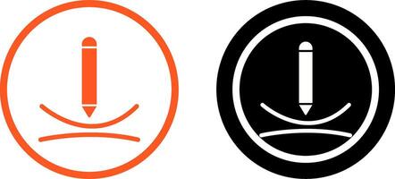 Draw Curve Icon Design vector