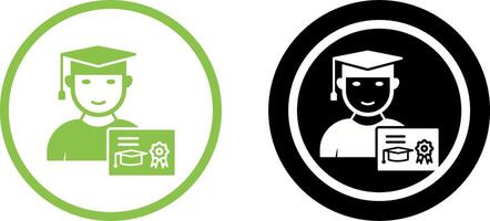 Unique Receiving Degree Icon Design vector