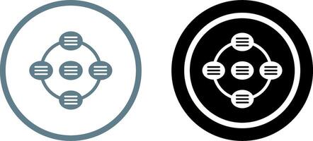Unique Strategy Connsultation Icon Design vector