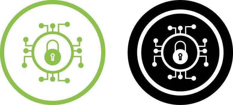 Unique Data Security Icon Design vector