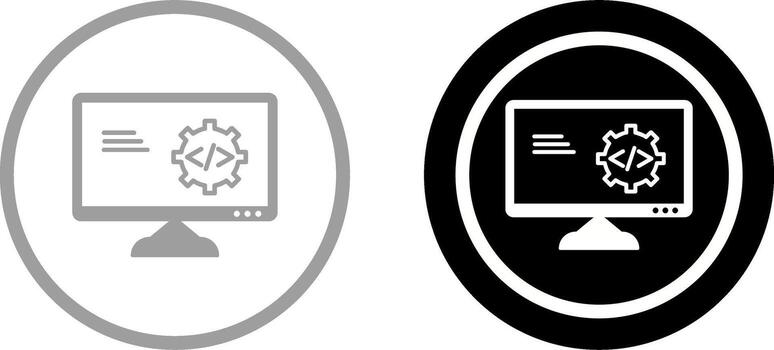 Unique Code Optimization Icon Design vector