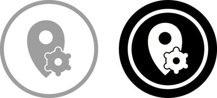 Location Settings Icon Design vector